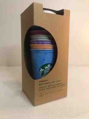 Starbucks New Coffee Reusable Hot Cups 6 Marbled Rainbow Cups 16oz 2019 Edition - Sold on eBay Jan, 9th 2020 for $19.99