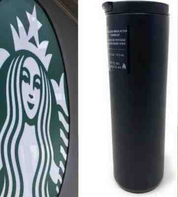 16 oz Starbucks Stainless Steel Travel Tumbler - Matte Black Cool/Hot 4 Hrs - Sold on eBay Jan, 9th 2020 for $22.99