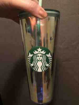 STARBUCKS  IRIDESCENT RAINBOW SIREN SCALES MERMAID 24OZ TUMBLER NEW  - Sold on eBay Jan, 9th 2020 for $29.99