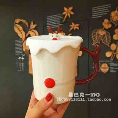 New Starbucks China 2017 Christmas Snowfield Elk Mug 12oz - Sold on eBay Jan, 9th 2020 for $35.00