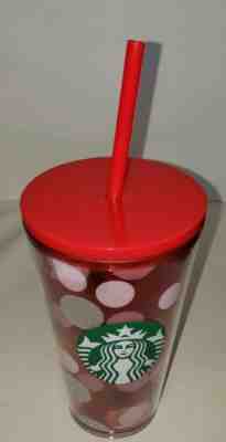 NEW Starbucks Red /Pink Polka Dot Tumbler Valentines 16oz Grande FAST SHIPPING - Sold on eBay Jan, 8th 2020 for $18.90
