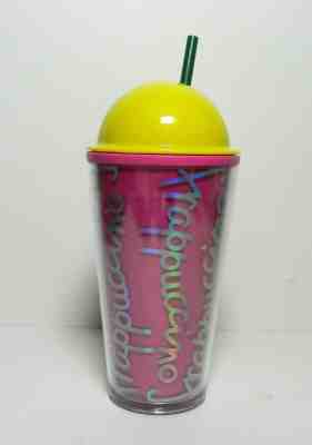 Starbucks Frappuccino 2014 Cup 16oz Pink Dome Lid Straw Drink Cold Travel Mug - Sold on eBay Jan, 8th 2020 for $17.89
