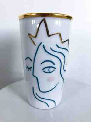 Starbucks 2017 Anniversary Gold Crown Siren Face 10oz Travel Tumbler *NO LID - Sold on eBay Jan, 8th 2020 for $24.99