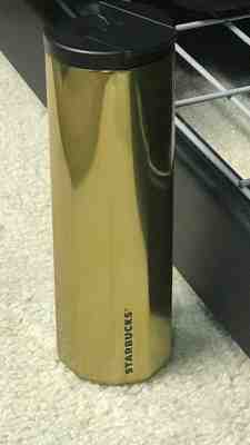 NEW Winter Holiday Starbucks 2019 GOLD Tumbler 16oz VACUUM INSULATED - Sold on eBay Jan, 8th 2020 for $18.19