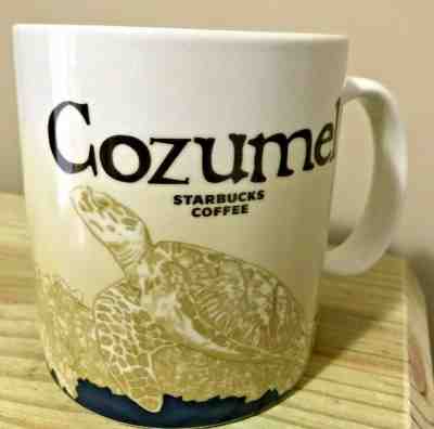 Starbucks Cozumel Global Icon Coffee Mug Sea Turtle Mexico 16 oz 2014 Ceramic - Sold on eBay Jan, 8th 2020 for $21.99