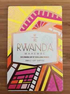 Starbucks Reserve Taster Card Rwanda Mahembe 2016  - Sold on eBay Jan, 8th 2020 for $39.99