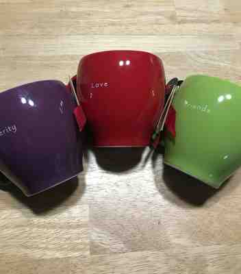 Starbucks; 3 Feng Shui Mugs; New; 2004; Collector Item; Friends Love Prosperity - Sold on eBay Jan, 8th 2020 for $22.50
