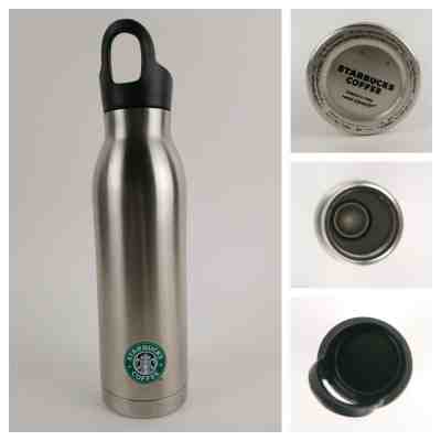 2009 Starbucks Stainless Steel Water Tea Coffee Bottle Product Thermos tumbler  - Sold on eBay Jan, 8th 2020 for $17.99