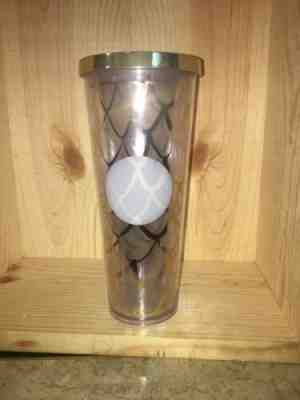 Starbucks 2016 Cold Cup Gold Scales Venti Acrylic 24 Oz Insulated Double Wall . - Sold on eBay Jan, 8th 2020 for $21.99