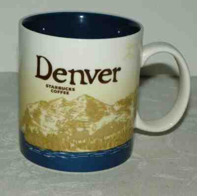 2009 Starbucks 16 Oz Coffee Mug Cup Denver Collector Series Mountains Skyline - Sold on eBay Jan, 8th 2020 for $16.99