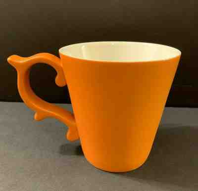 Starbucks Tazo Tea Mug Rococo Scroll Handle Burnt Orange Matte Teavana Cup 2012 - Sold on eBay Jan, 8th 2020 for $29.99