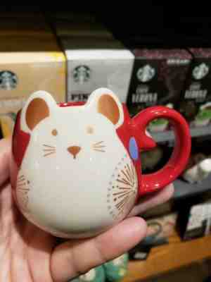 New Starbucks China 2020 Chinese New Year Of Rat 3oz Taste Zodiac Mini Red Mug - Sold on eBay Jan, 8th 2020 for $19.99