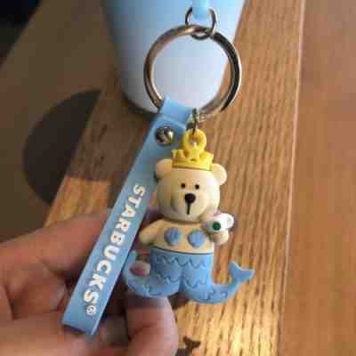 New Starbucks 2019 China Anniversary Mermaid Bear Keychain - Sold on eBay Jan, 8th 2020 for $19.99
