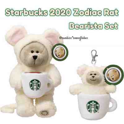 2020 Starbucks New Year Zodiac Rat Bearista Cup & Mini Charm Set Singapore Japan - Sold on eBay Jan, 8th 2020 for $89.90