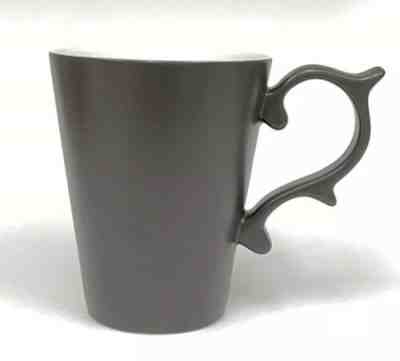 Starbucks 2013 TAZO Rococo Handle GRAY TAUPE White 12 oz Tea Coffee Mug Cup - Sold on eBay Jan, 8th 2020 for $19.95