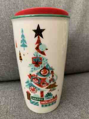 Disney Parks Starbucks Christmas Happy Holidays Travel Tumbler Red Ceramic NEW - Sold on eBay Jan, 8th 2020 for $32.94