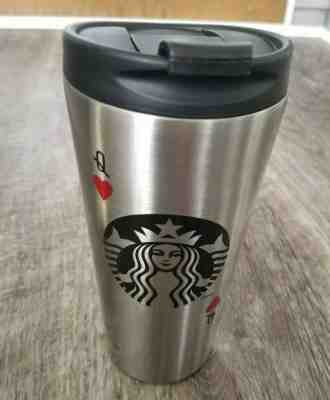 STARBUCKS 2014 Stainless Steel 16oz Tumbler Queen of Hearts ~ Pre-Owned - Sold on eBay Jan, 8th 2020 for $26.87