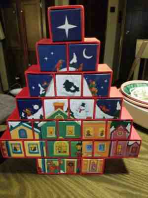 2006 Starbucks Christmas Tree Advent Calendar Reversible Gift Drawers Used Empty - Sold on eBay Jan, 8th 2020 for $15.00