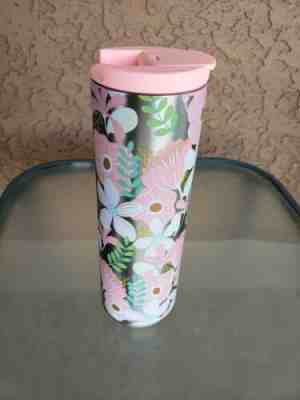 Starbucks Pink Flower steel vacuum insulated Tumbler 16 oz - Sold on eBay Jan, 8th 2020 for $29.99