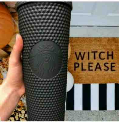 NWT Starbucks 2019 Limited Edition Studded Tumbler Cup Matte Black lid and straw - Sold on eBay Jan, 8th 2020 for $89.00