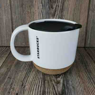 Starbucks White Cork Bottom Coffee Mug with Lid 12 Oz - Sold on eBay Jan, 8th 2020 for $20.00
