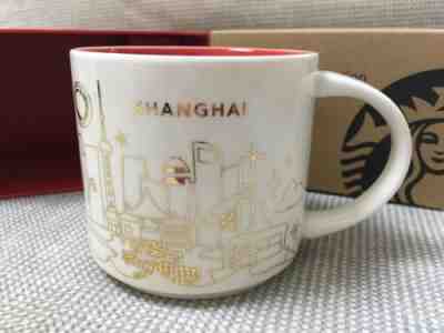 New Starbucks 2017 China Christmas Shanghai YAH You Are Here Mug - Sold on eBay Jan, 8th 2020 for $32.99