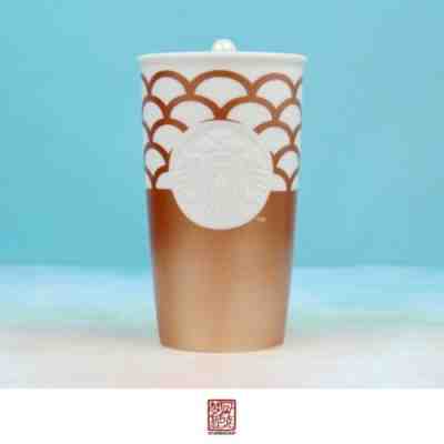New Starbucks 2018 China Anniversary Pearly Lustre Siren Scale Double Wall Mug - Sold on eBay Jan, 8th 2020 for $49.99