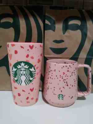 Starbucks Limited Edition 2020 Valentine's Day 14oz Mug and 12oz Tumbler Set - Sold on eBay Jan, 8th 2020 for $68.95