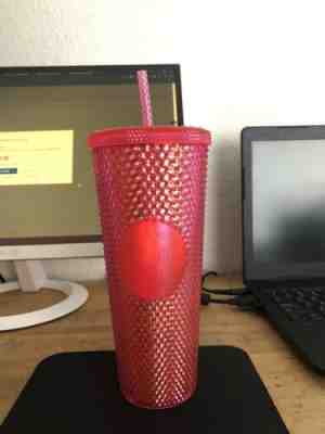 24oz starbucks tumbler Winter Holiday bling Neon Pink Limited In Hand - Sold on eBay Jan, 7th 2020 for $27.00