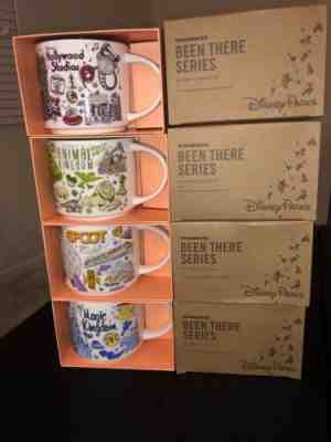 Starbucks Disney Parks - Been There mugs -Animal & MagicKingdom, Hollywood&Epcot - Sold on eBay Jan, 7th 2020 for $120.00