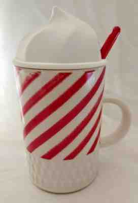 2016 STARBUCKS Candy Cane Whip Top Christmas Mug with Spoon  - Sold on eBay Jan, 7th 2020 for $16.25
