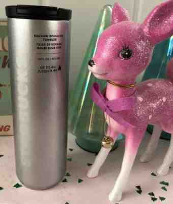 Starbucks 2019 Silver Glitter 16oz Vacuum Insulated Stainless Steel Tumbler ~NEW - Sold on eBay Jan, 7th 2020 for $18.00