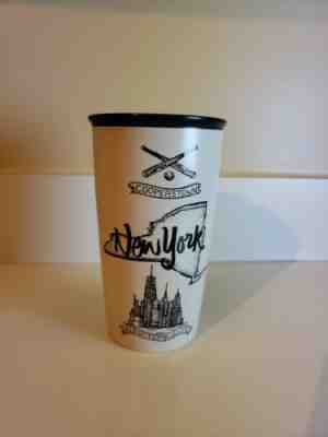 Starbucks 2017 Holiday NYC New York State Double Wall Ceramic Tumbler 12 oz  - Sold on eBay Jan, 7th 2020 for $35.00