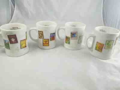 Lot of 4 Starbucks 2003 Barista Air Mail Stamp Heavy Diner Coffee Mug 16 oz - Sold on eBay Jan, 7th 2020 for $39.99