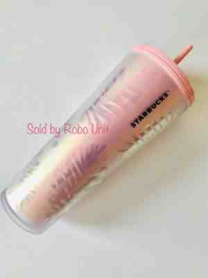 Starbucks 2019 Holiday Iridescent Rose Gold PINK Pine Cone Tumbler 24oz Cold Cup - Sold on eBay Jan, 7th 2020 for $28.99