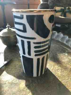  Starbucks RARE Blue Art 2015, Double Wall Ceramic Travel Coffee Mug Cup Tumbler - Sold on eBay Jan, 7th 2020 for $25.00