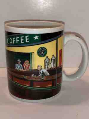 Starbucks Coffee Mug Cup By Chaleur & D. Burrows "Nighthawks Diner" - Sold on eBay Jan, 7th 2020 for $17.00