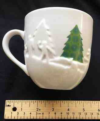 Starbucks 2006 Holiday Coffee tea Mug Embossed Christmas Tree 16 oz. Grande - Sold on eBay Jan, 7th 2020 for $19.00