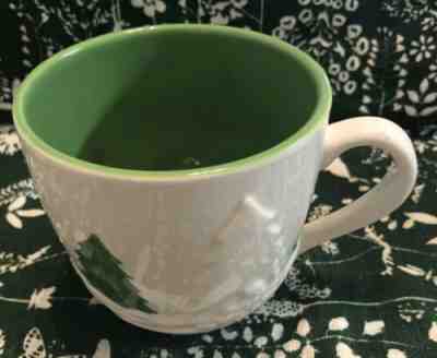 Starbucks Holiday 2006 Christmas Mug Green Embossed Relief Raised 16 ounces - Sold on eBay Jan, 7th 2020 for $16.99