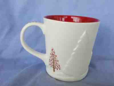STARBUCKS Vintage 2008 Coffee Mug 14 oz EMBOSSED CHRISTMAS TREES - Sold on eBay Jan, 7th 2020 for $16.99