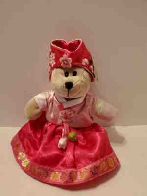 M2 Starbucks Bearista Korea Plush 134th Edition - Pink Traditional Hanbok Bear - Sold on eBay Jan, 7th 2020 for $33.75