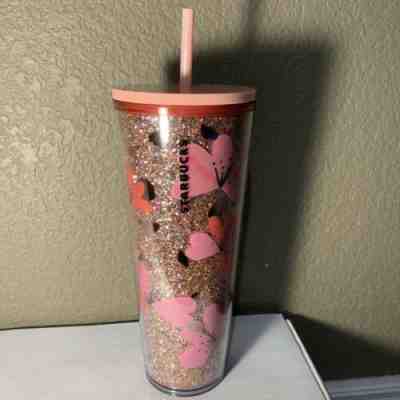 STARBUCKS VALENTINES 2020 TUMBLER HEARTS 24 OZ IN HAND! Limited Edition - Sold on eBay Jan, 7th 2020 for $41.00