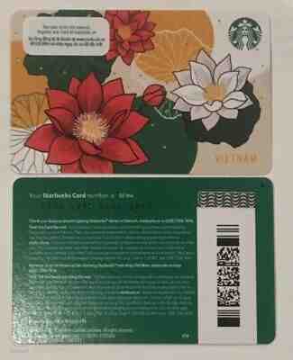 04 Starbucks Vietnam cards 2020 - lotus flower / Pin intact - Sold on eBay Jan, 7th 2020 for $23.99