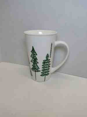 Starbucks 2015 Green Trees Ferns Tall Large Coffee Cup Mug 17 oz  Christmas  - Sold on eBay Jan, 7th 2020 for $16.99