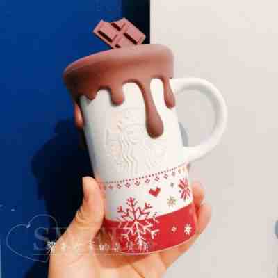 New Starbucks 2018 China Christmas 12oz Chocolate Stick Mug - Sold on eBay Jan, 7th 2020 for $29.99