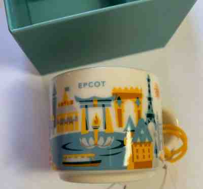 Walt Disney World Starbucks Epcot Coffee Mug Ornament 2 oz. - Sold on eBay Jan, 6th 2020 for $29.00