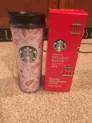 Starbucks 2019 Holiday Gift Set 16 Oz Travel Mug W/ Holiday Blend Ground Coffee - Sold on eBay Jan, 6th 2020 for $24.99