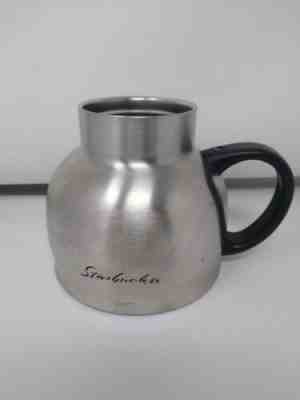 starbucks stainless steel coffee 16 oz mug s/s chubby 111991 skid proof no lid