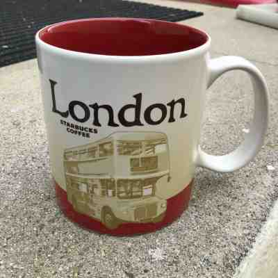 Starbucks London 16 oz Mug Routemaster Bus Buckingham Palace 2016 EX - Sold on eBay Jan, 6th 2020 for $18.81
