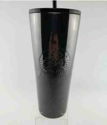 NEW STARBUCKS COLD CUP SILVER/BLACK GLITTER STAINLESS STEEL TUMBLER 24 fl oz - Sold on eBay Jan, 6th 2020 for $29.99